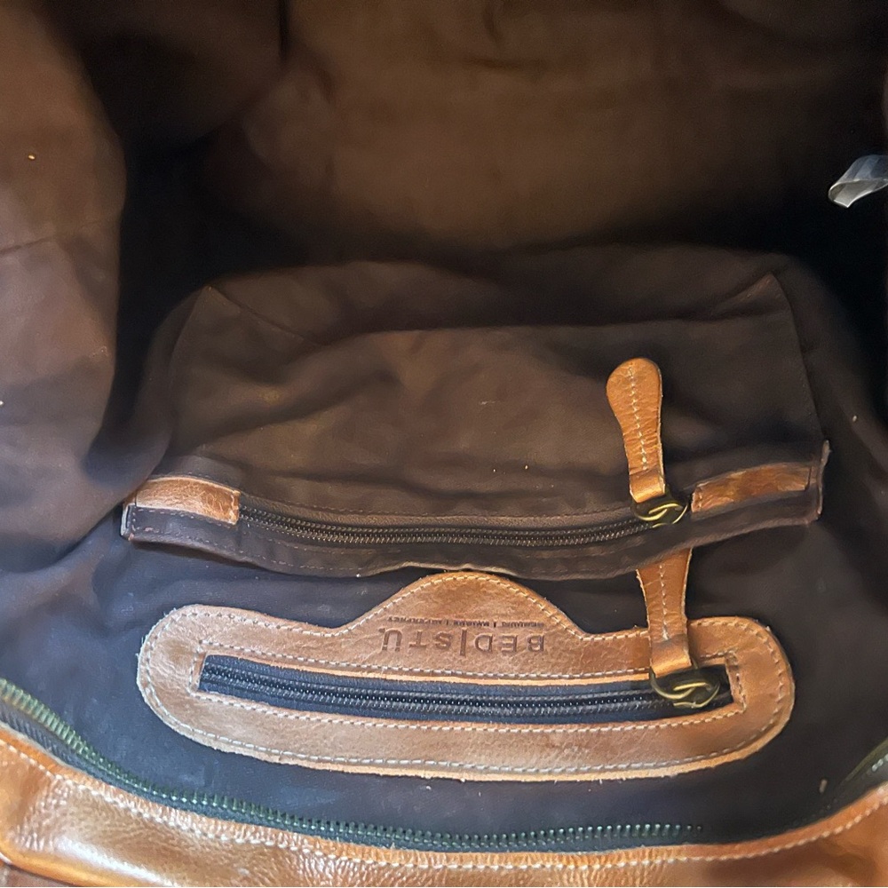 Bed Stu Brown Leather Shoulder Bag - Picture 6 of 9